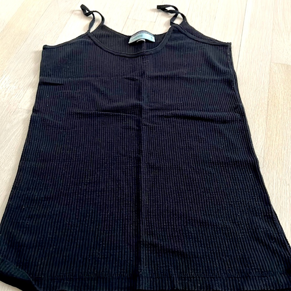 Sparkle black tank Size S